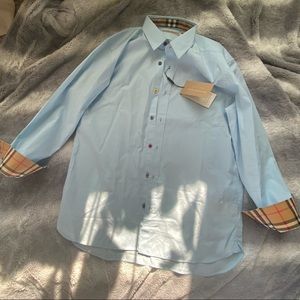 Burberry Poplin button up shirt in light blue